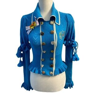 Motoguo The Majordomo Lake Blue Button Up Sweater Size XXS /XS